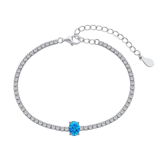 blue diamond tennis bracelet jimmy jewelry