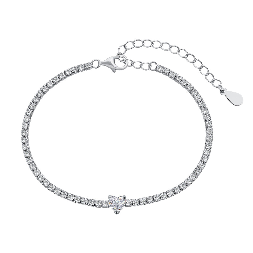 silver tennis bracelets for women