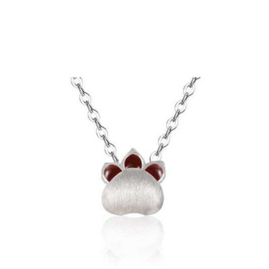 paw necklace silver