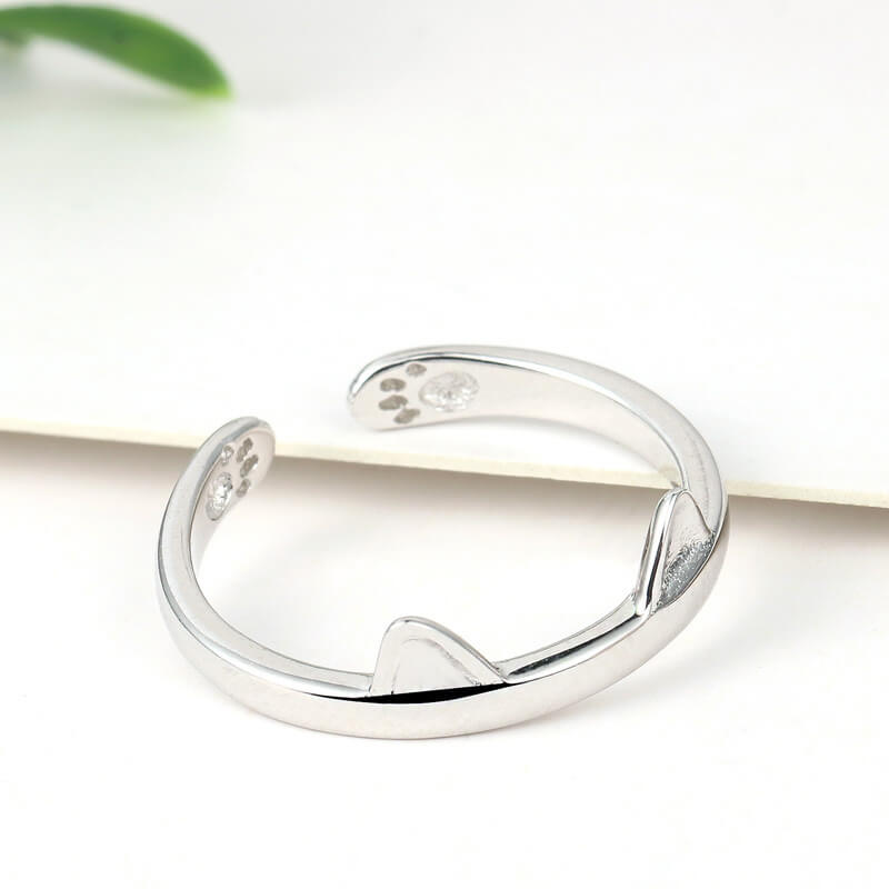 cat ear and cat foot ring