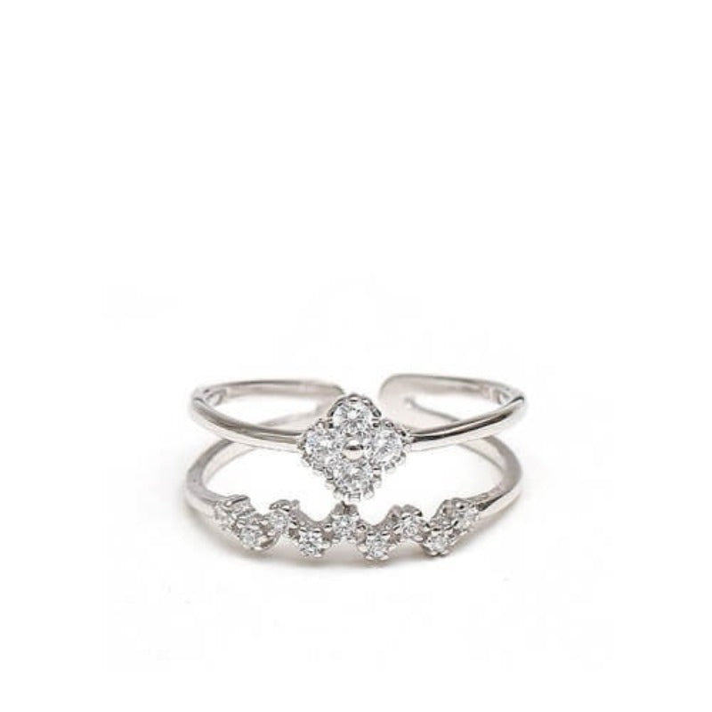 open diamond rings for women