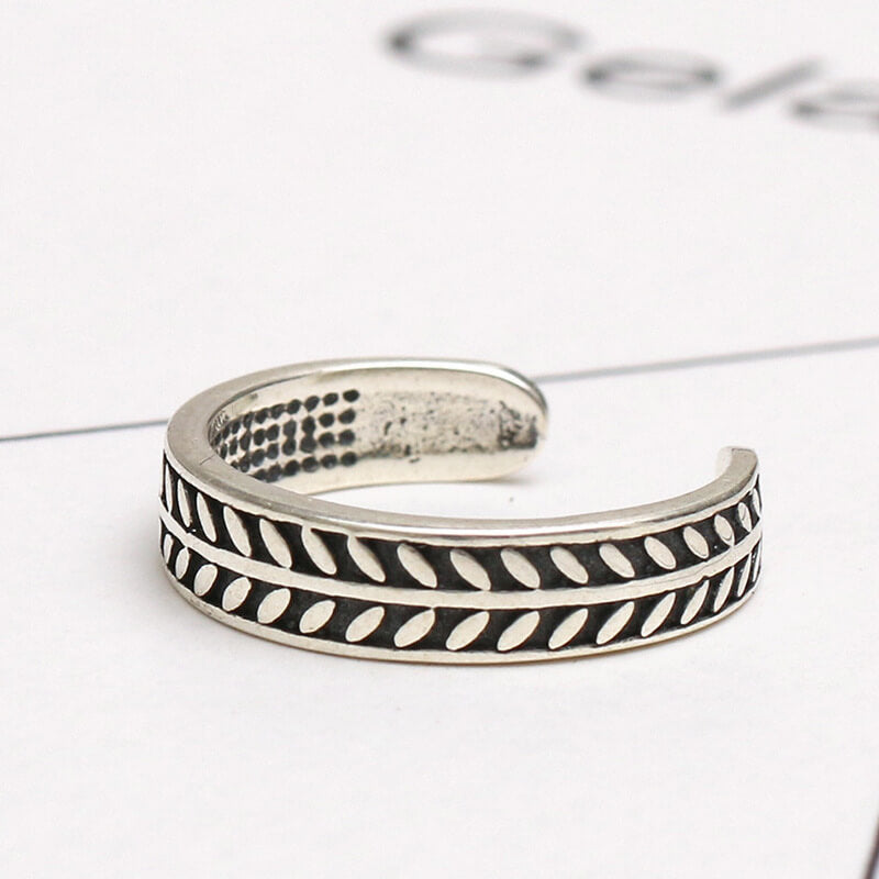 olive leaf band ring