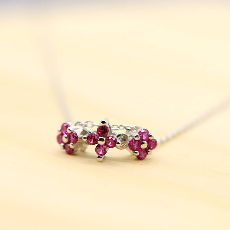 purple diamond flower pendant usa
