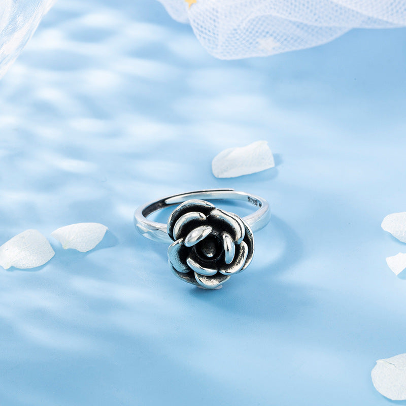 jewelry sterling silver flower rings