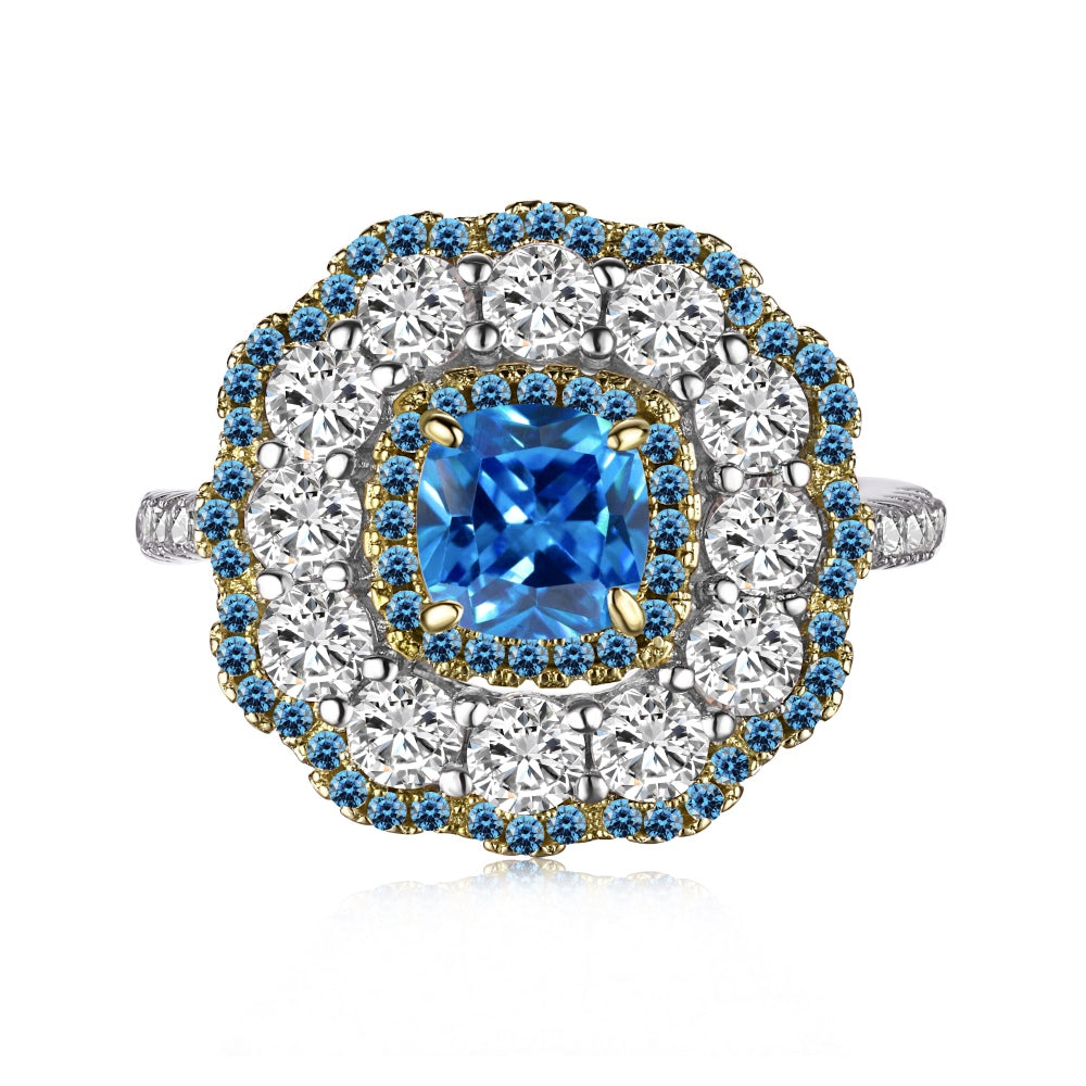 full diamond ring 925 silver ring