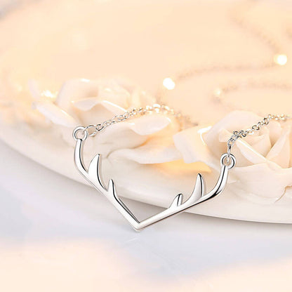 925 antler necklace