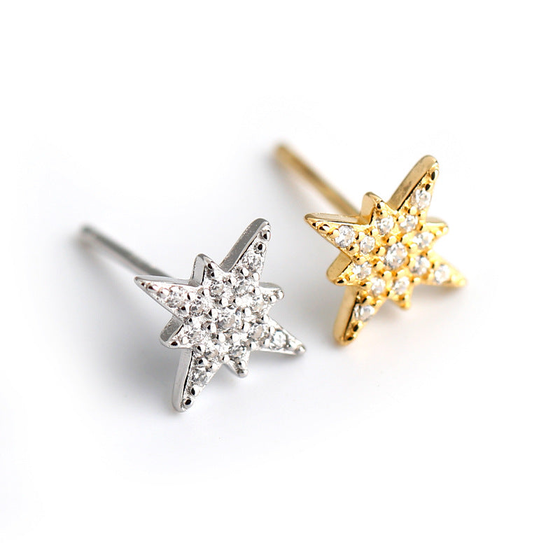 north star stud earrings