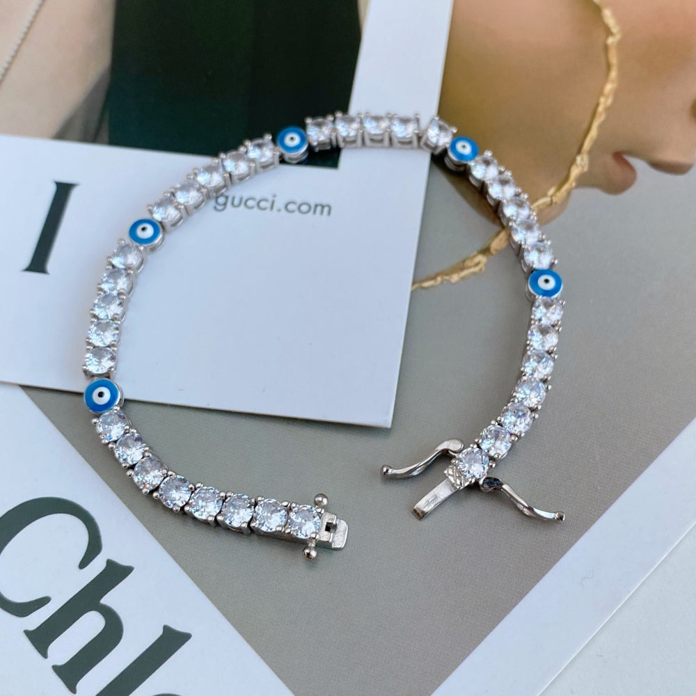 tennis devils eye bracelet bracelet silver sterling