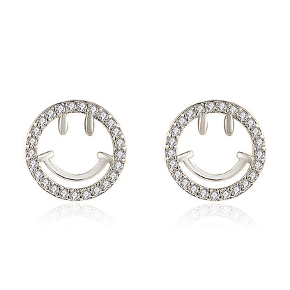 smile earrings gold