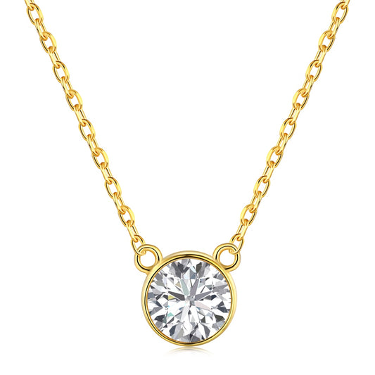 solitaire necklace white gold