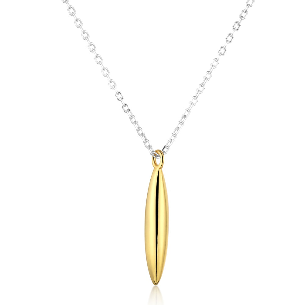 feather lucite necklace sterling silver