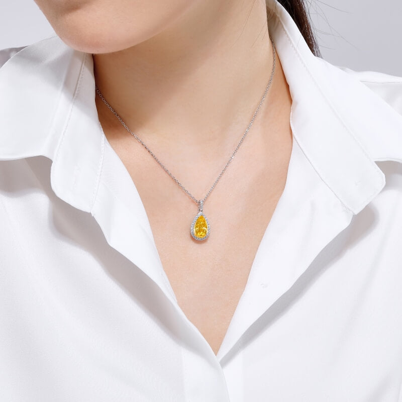 pear shaped diamond necklace tiffany
