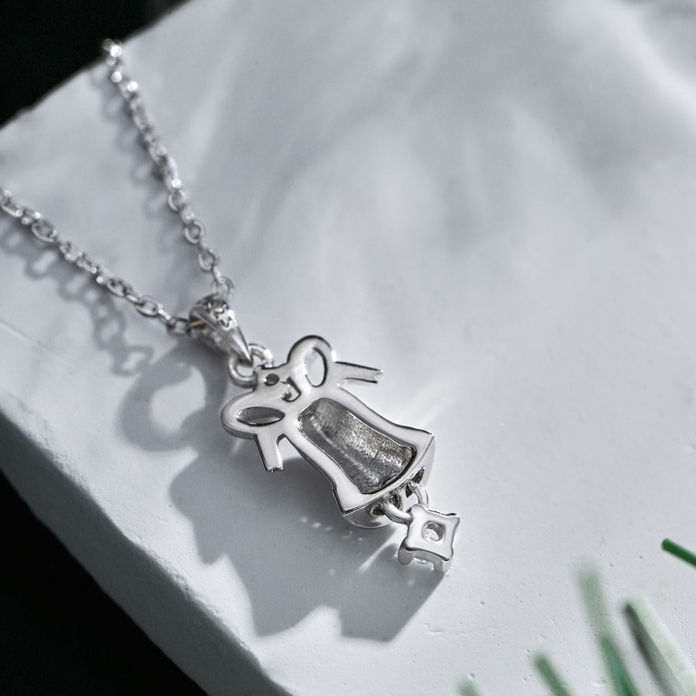 christmas bell necklace sterling