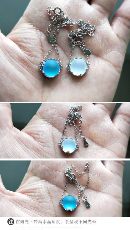 rainbow moonstone necklace