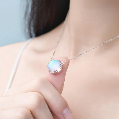 rainbow moonstone necklace