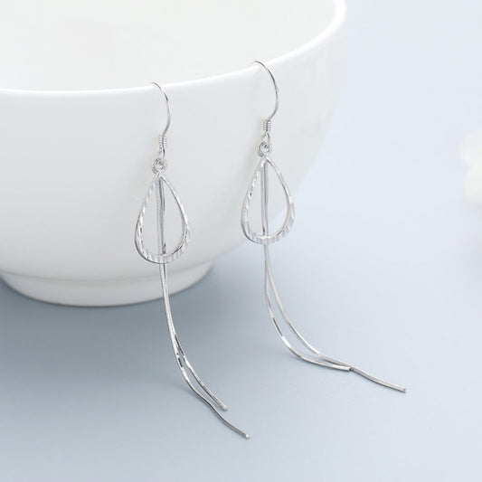 teardrop sterling silver earrings for women