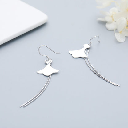 folium ginkgo enamel earrings for women