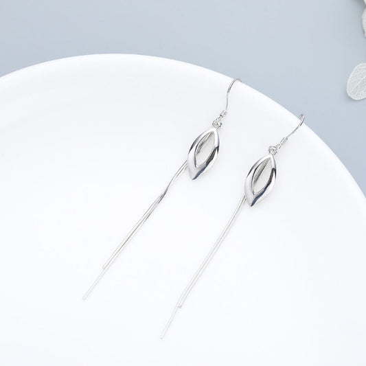 925 Sterling Silver Dangle Chain Tassel Earrings