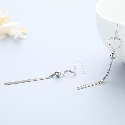 hollow heart enamel earrings for women