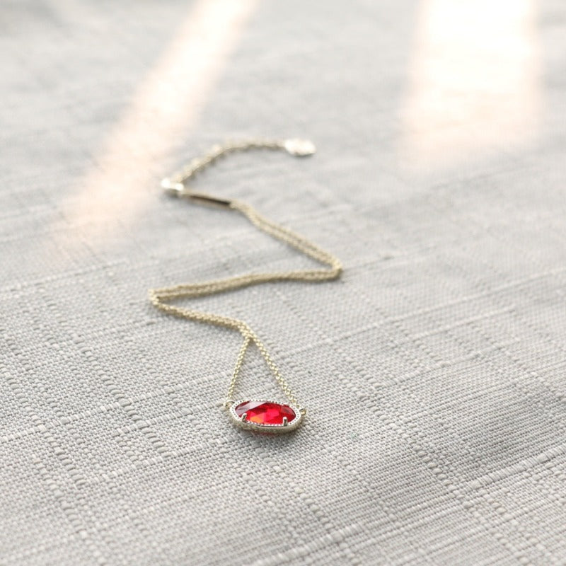 kendra scott elisa red stone necklace