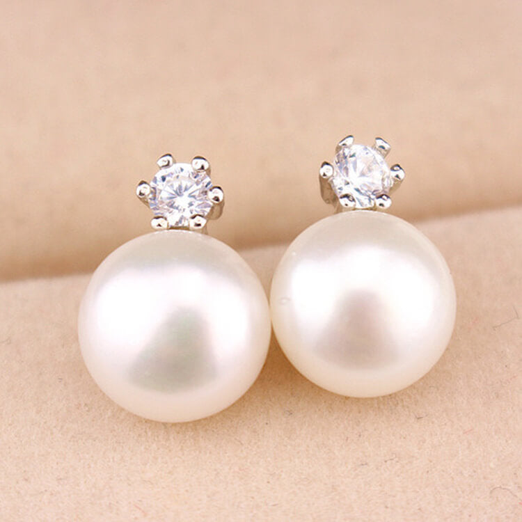 pearl diamond earrings for women