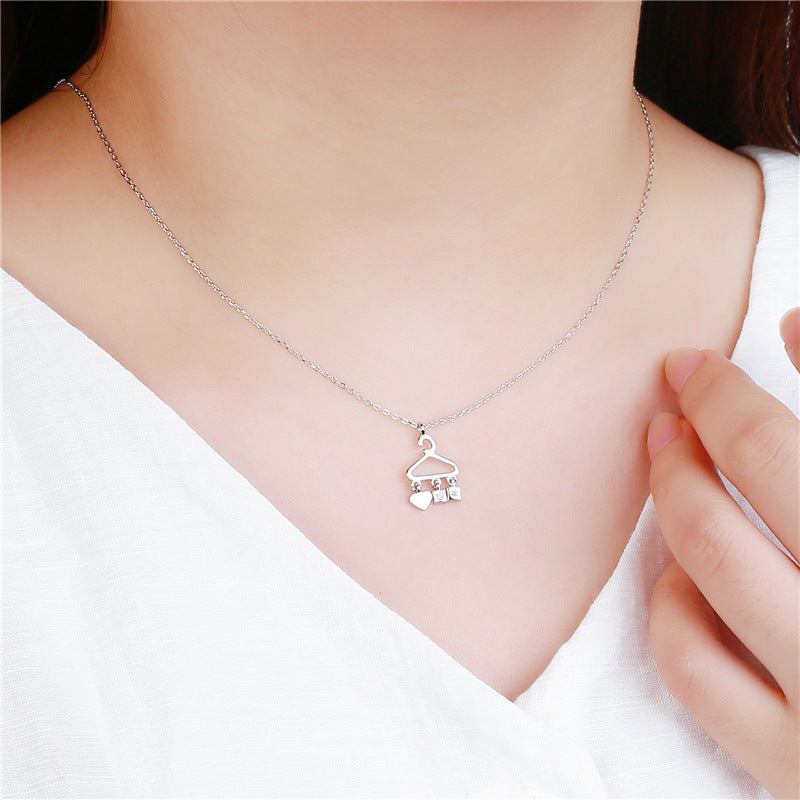 Anthropologie Silver Hanger Crystals Necklace for women