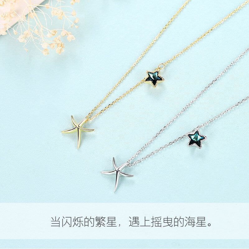 starfish necklace sterling silver jimmy jewelry