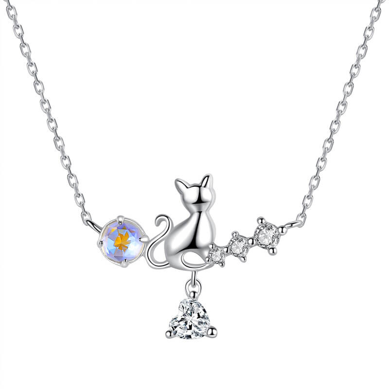 starcat necklace with diamonds