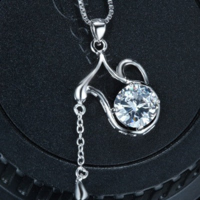 diamond Aquarius necklace