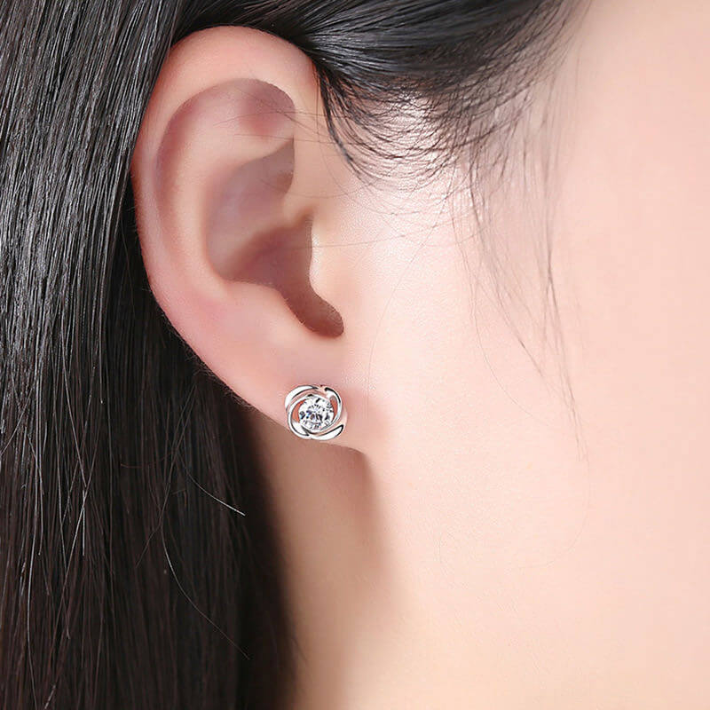 zircon earrings studs