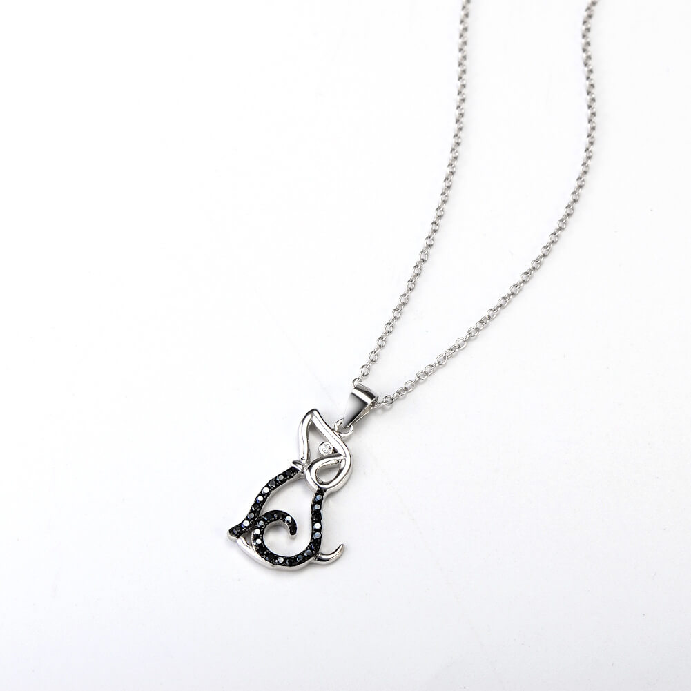 sterling silver puppy dog necklace for girsl 