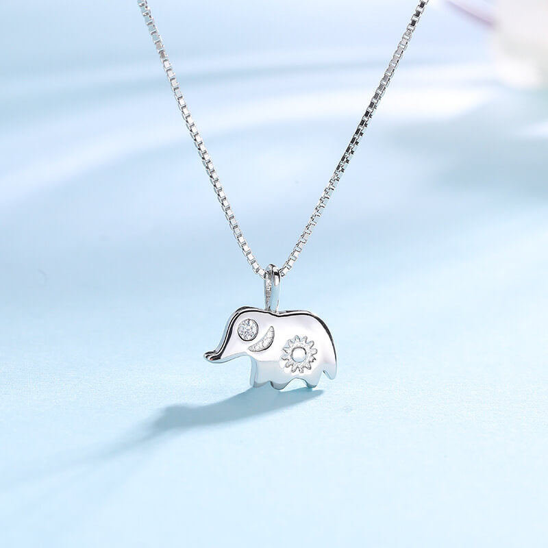 elephant necklace sterling silver