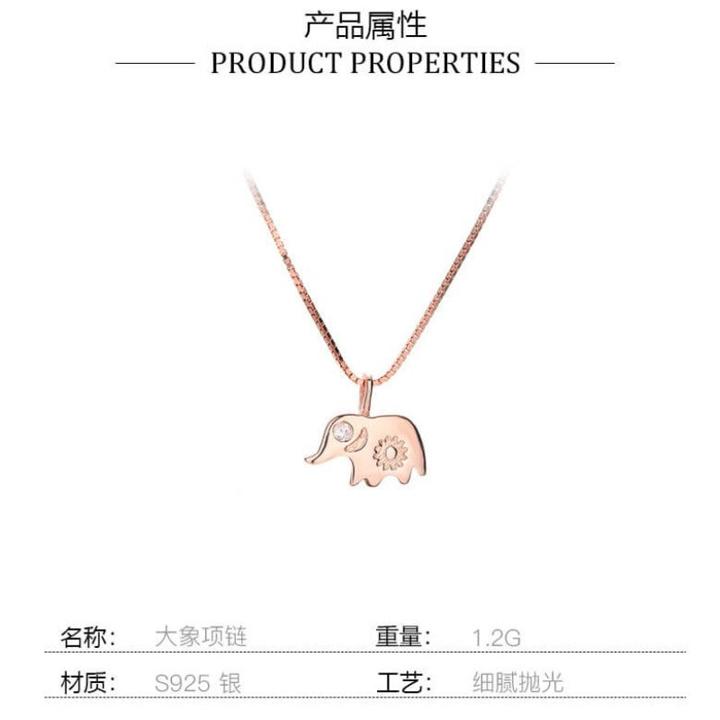 small elephant necklace