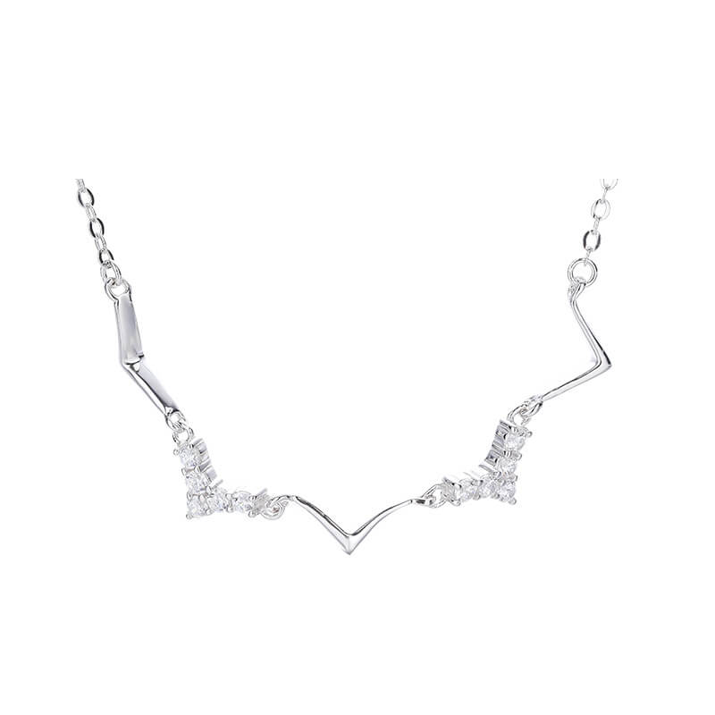necklace with diamond V