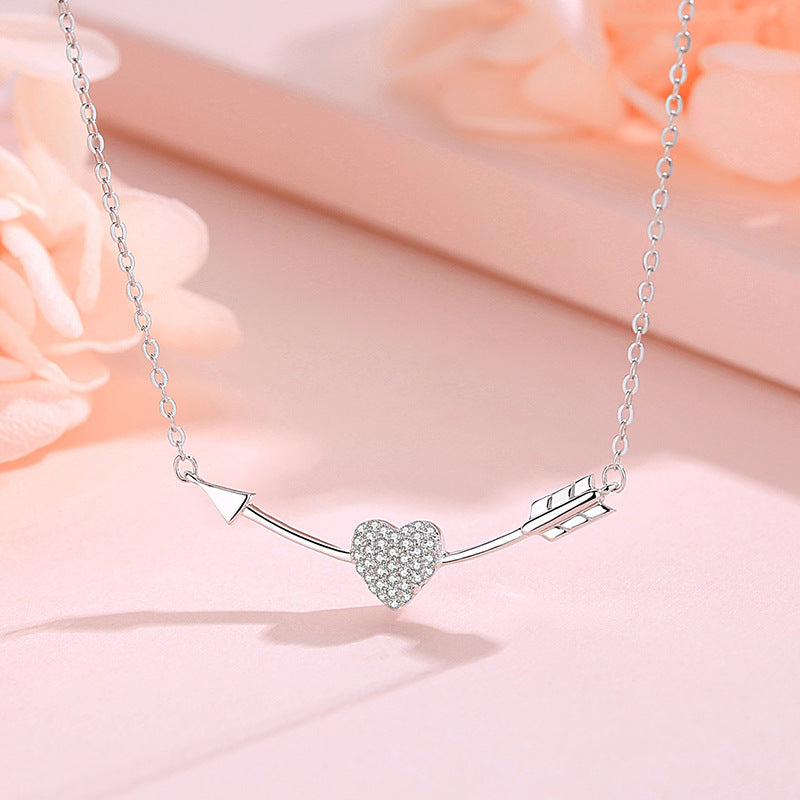 heart arrow necklace charm