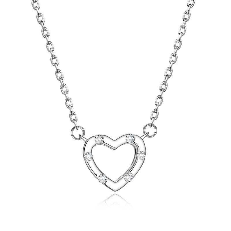 open heart pendant silver