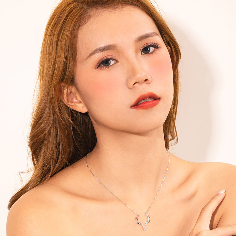 crystal antler necklace for amazon