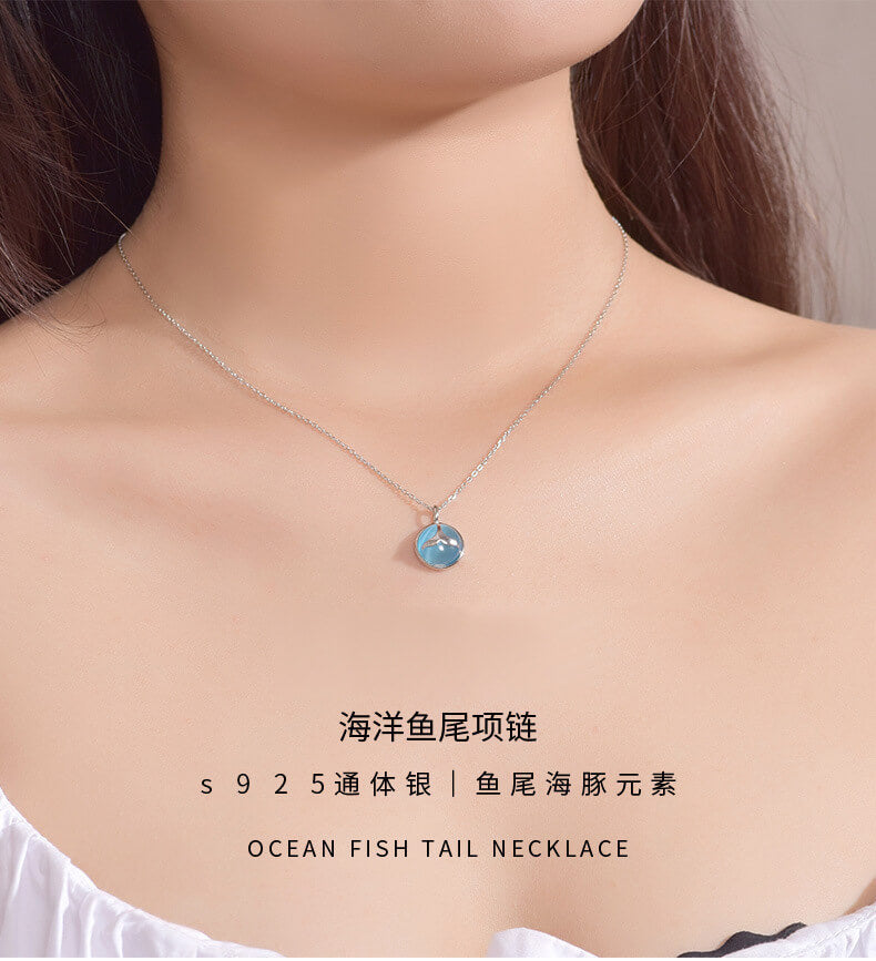 dolphin tail necklace