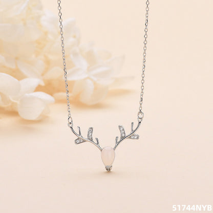 crystal zircon antler necklace australia