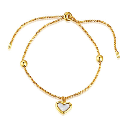 silver heart bracelet gold color