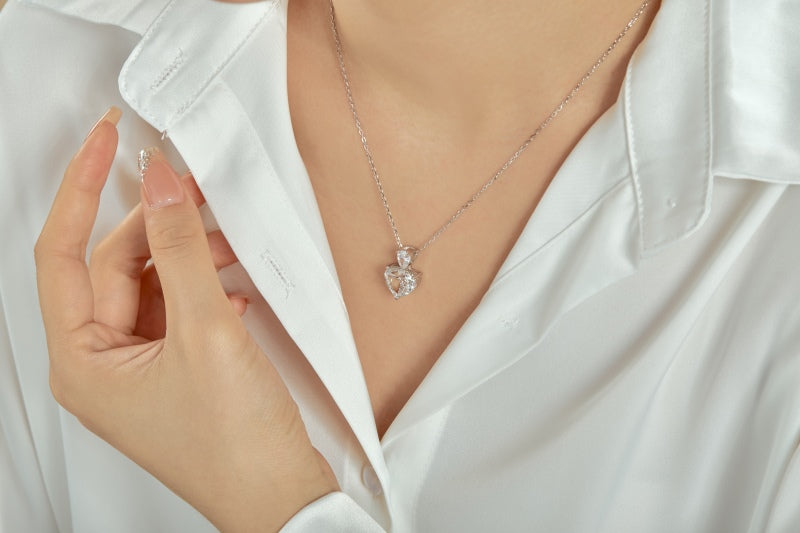 heart solitaire necklace uk
