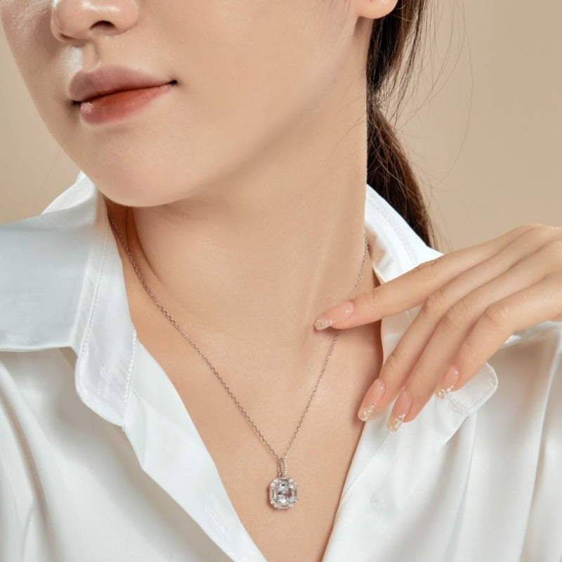 square diamond necklaces for women