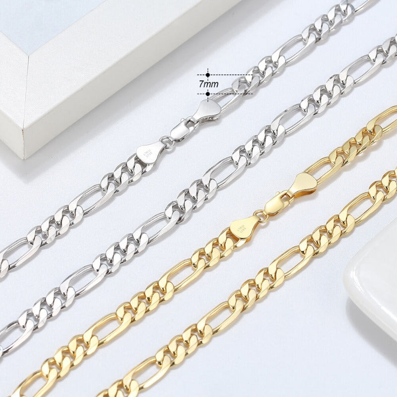 figaro chain silver women`s