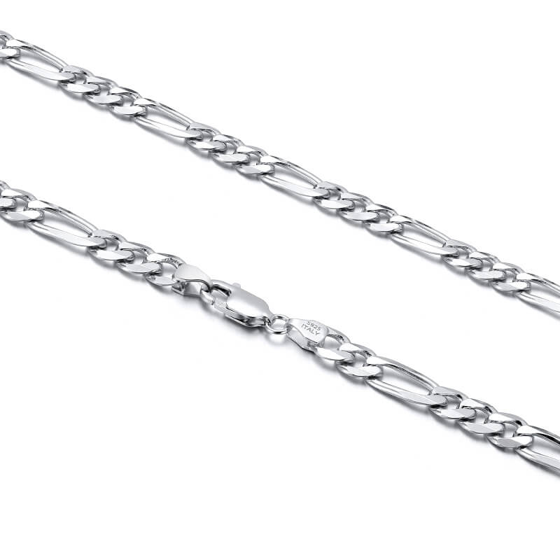 thick figaro silver chain