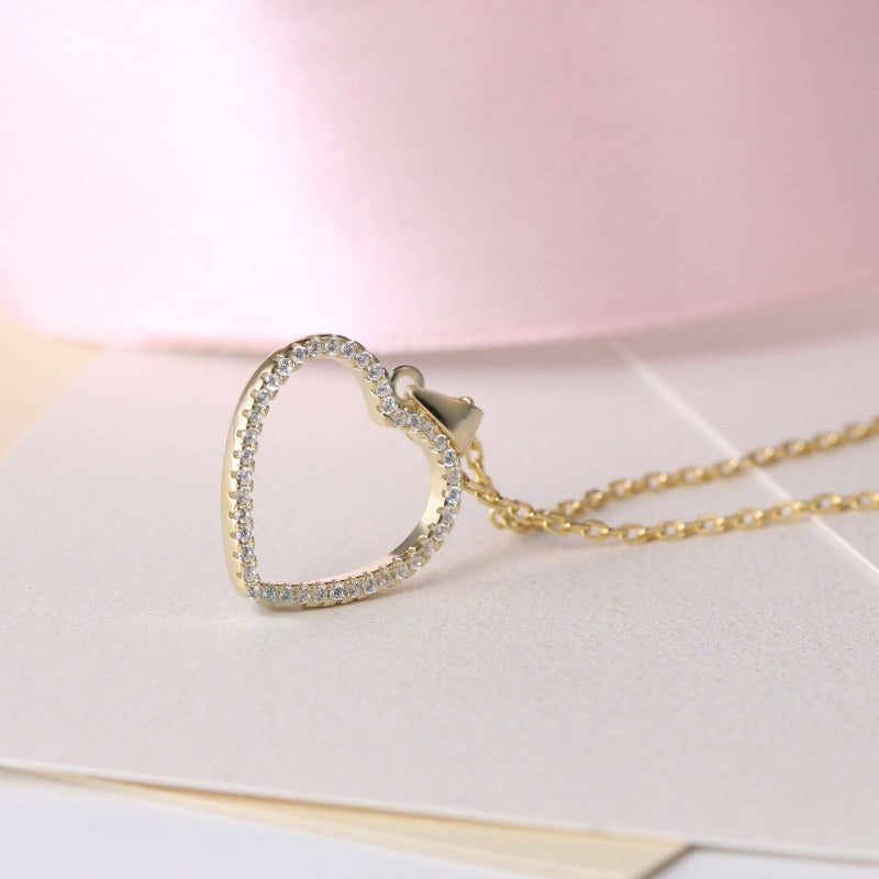 tiffany open heart necklace white gold