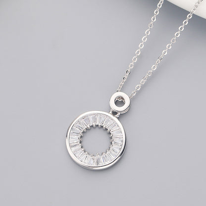 diamond circle necklace