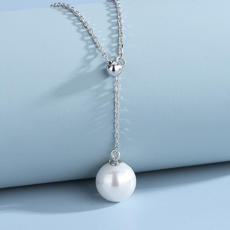 pearl y drop pendant necklace