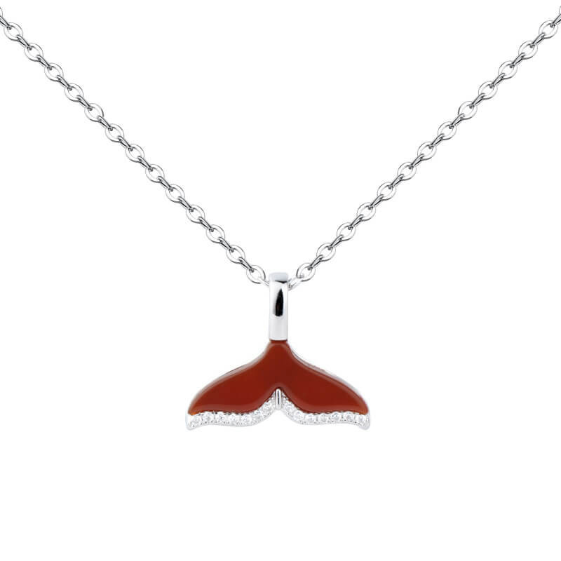 whale tail pendant sterling silver