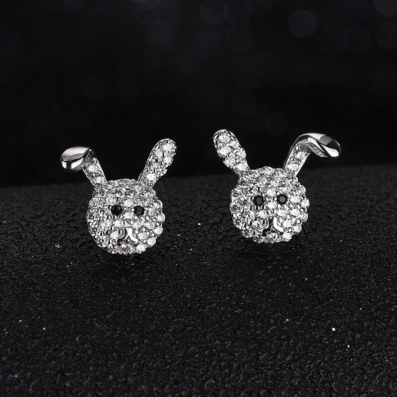 diamond rabbit earring