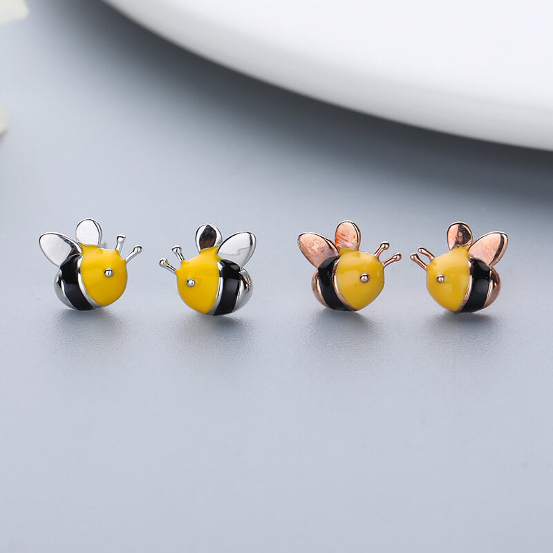 bee earrings studs